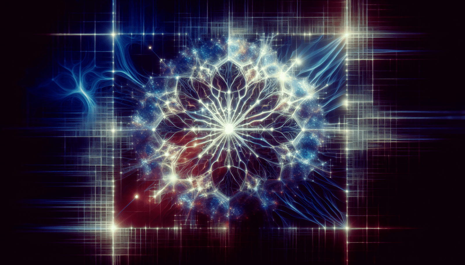 Un réseau neuronal lumineux et complexe se transformant en une forme géométrique parfaite, symbolisant la "rénovation fondamentale du cadre logique" et l'atteinte d'un "idéal platonicien" pour l'IA. Couleurs froides, bleues et violettes, ambiance futuriste et intellectuelle.