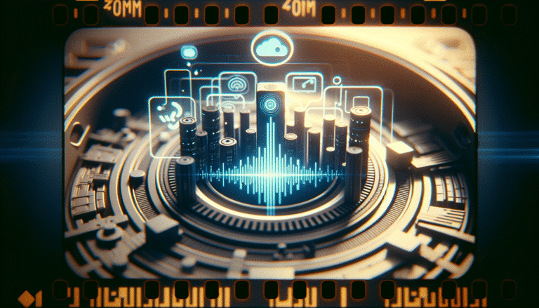 Une interface futuriste affichant des ondes sonores stylisées et des lignes de code, symbolisant la puissance de l'IA vocale et la dualité entre "Small" (serveurs cloud abstraits) et "Mini" (silhouettes d'appareils mobiles/embarqués). Un logo Mistral AI subtil et élégant est intégré.